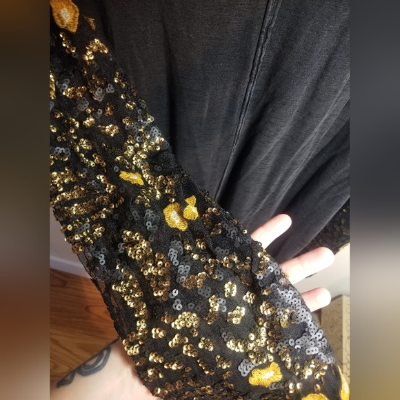 *NWT* We The Free (Free People) Sequin sleeve top - Picture 5 of 6